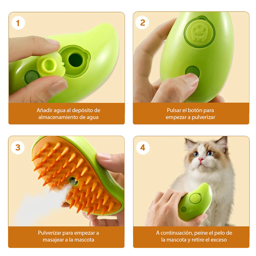 🐈 ¡Cepillo de vapor para mascotas! 🐩