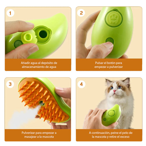 🐈 ¡Cepillo de vapor para mascotas! 🐩
